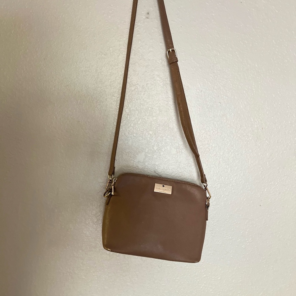 kate spade Brown Crossbody Bag with Adjustable Strap and Leather Material